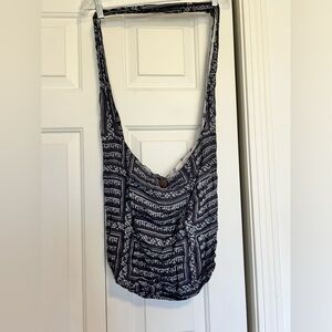 Stylish Blue and White Women's Cross Body Bag